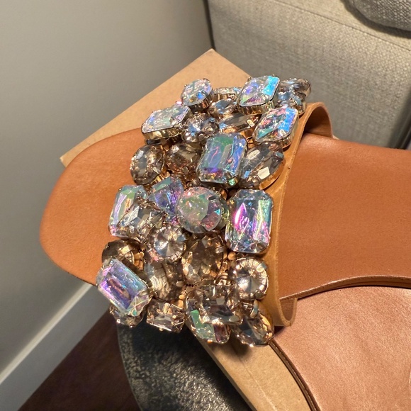 Steve Madden Brionna Jeweled Slide - Size 8.5 - Nude - Picture 2 of 6